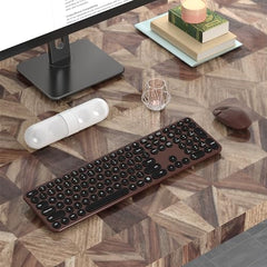 COVEVA Wireless Keyboard and Mouse Combo, 2.4GHz Wireless (Khaki)