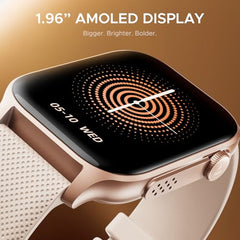 boAt Ultima Ember smartwatch with 1.96” AMOLED Display, AOD, Personalized Fitness Nudges, Functional Crown,100+ Sports Modes, Create Your Own Watchface, smartwatch for man and Woman (Steel Black)