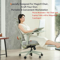 DROGO Bold Posture Ergonomic Office Chair for Work from Home with Adaptive Lumbar Support, Laptop Tray, 4D Armrest, Recline, Adjustable Height & Headrest, High Back Computer Chair With Footrest (Grey)
