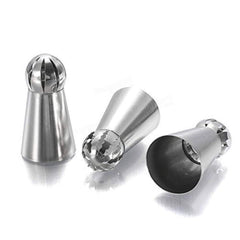 SYGA 3 pcs Cake Decorating Supplies New Sphere Ball Tips Russian Icing Piping Nozzles Tips Pastry Cupcake