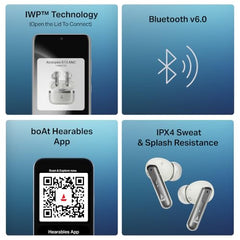 boAt Airdopes Prime 513 ANC, ~32dB Active Noise Cancellation, 65H Battery, Multipoint Connectivity, 4Mics ENx, Bluetooth Earbuds, TWS Ear Buds Wireless Earphones with mic (Ivory Glow)