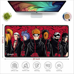 SMULY Gaming Mouse Pad, Large Desk Mat 58.5 x 28 cm, Extended Washable Mousepad, Desk Pad, 2mm Thick Non-Slip Rubber Base, Stitched Edges, Smooth Surface (Multicolour) β Red Hoodie Spider Design