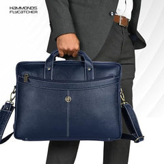 HAMMONDS FLYCATCHER Genuine Leather Office Bag for Men, 15.6 Inch Professional Brown Laptop Bag for Men, Adjustable Strap & Multi Compartments, 1 Year Warranty - Office, Travel, Daily Use