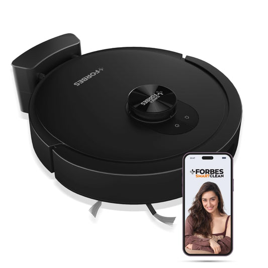 Eureka Forbes SmartClean Home Mapping Turbo, 7000Pa HyperSuction Robotic Vacuum Cleaner | LiDAR 3.0 & Quick Home Mapping | Wet Mopping | 3-Hour Run Time | Smart App Control | Voice Control