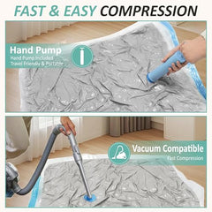 16 Travel Compression Bags Vacuum Packing, Roll Up Travel Space Saver Bags for Luggage, Cruise Ship Essentials (6 Large Roll/6 Medium Roll/4 Small Roll)