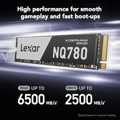 Lexar 8TB NM790 SSD PCIe Gen4 NVMe M.2 2280 Internal Solid State Drive, Up to 7000/6200 MB/s Read/Write, Compatible with PS5, for Gamers and Creators, Black (LNM790X008T-RNNNU)