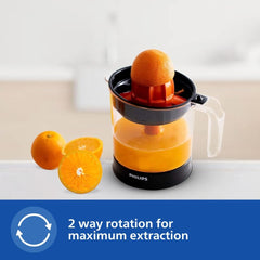 PHILIPS HD2799/00 Citrus Press Juicer Large size with 1L Capacity, 25W, Clear white transparent jar, 2 way rotation