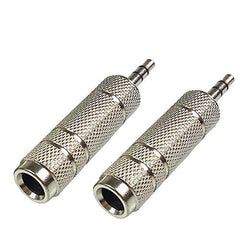 SeCro 3.5Mm Stereo Male To 6.3Mm Stereo Female Adapter Converter ((1 Pack) Silver), auxiliary