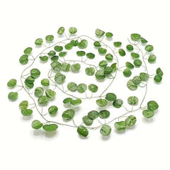 Go Hooked Artificial Hanging Creeper for Home Décor (Pack of 8, 6 Ft) | Money Plant Leaf Garland with 30 Leaves Each | Plastic Decorative Creeper for Balcony, Walls, Garden Decoration