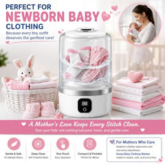 Mini Washing Machine, Portable Washer for Baby Clothes & Underwear – Compact Travel Laundry Washer for Apartments, Dorms, RVs & Small Spaces with Deep Cleaning