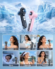 Eopora Mini Mist Fan, Portable Rechargeable Hand Fan, 8–12H Runtime