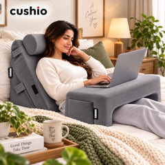 CUSHIO Lap Desk & Wedge Combo for Laptops, Study and Reading (Black)