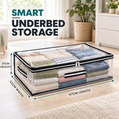Storite Medium PVC Underbed Storage Bag with Handles Clear Window
