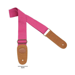 SYGA Cool Design Cotton Leather Guitar Strap(Beige)
