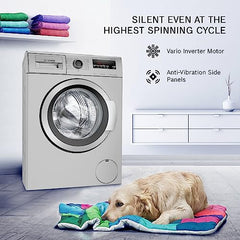 Bosch 7 kg 5 Star Front Load Fully-Automatic Washing Machine, Antibacterial Tech, AI ActiveWater, 15 Wash Programs, 53L Large Drum, SoftCare Paddle, Silver, WAJ24266IN (2026 Model)
