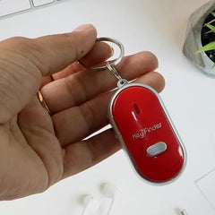 Key Finder Whistle Locator Keychain with LED Light, Multicolor