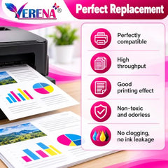 Verena 057 Refill Ink Compatible for Epson L8050, L18050, L8150W Printers (Black Cyan Magenta Yellow Light Cyan Light Magenta)