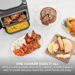 Ninja Combi 14-in-1 Multi-Cooker, Oven, & Air Fryer (12.5L) | HyperSteam & Air Fry Technology, Cooks 3-Part Family Meals in 15 Mins, Healthy Oil-Free Cooking, Digital Display