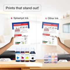 Splashjet GI71 Compatible Ink for CN Pixma G2020, G2021, G2060, G2730, G3020, G3021, G4770, G1020, G1730, G3730, G1730, G1737, G2770, G3770 Printers - (PGBK x 135gm) (C/M/Y x 70gm) Bottle Set - 502368