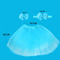 SYGA New Born Baby Girl Photography One Tutu Skirt with Two Flower Headband Skirt Baby Girl Shower Suit - Beige