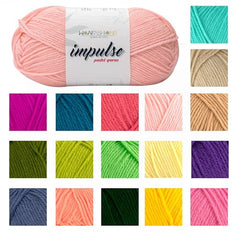 WOAFASHIONS - World of Arts Impulse Hand Knitting & Crochet Yarn, Premium Acrylic, 4 : Medium (Anchor Grey) (100gms / 3.5oz / 200mtr / 218yds)