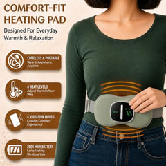 BRONTIX Period Cramp Relief Massager, Cordless Heating Pad