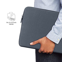 Amazon Basics laptops Sleeve Case Cover Pouch for 13"/33 cm for Men and Women | Slim Profile Neoprene, Soft Puffy Fabric Lining, 360 Protection, Smooth and Premium Zipper (Black)