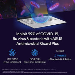 ASUS Vivobook 15,12th Gen,Intel Core i3-1215U (Intel UHD iGPU/8GB RAM/512GB SSD/FHD/14 Inch/60Hz/Chiclet Keyboard/42WHrs/Windows 11/Office 2021/Cool Silver/1.40 kg) X1504ZA-NJ322WS