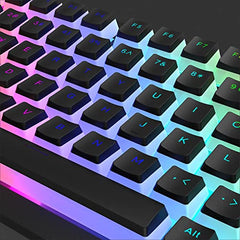 Womier Pudding Keycaps, PBT Shine Through Keycaps White 164 Keys Set