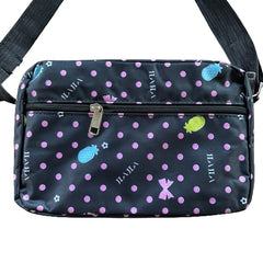 MOMISY Mobile Messenger Bag Ladies Nylon Shoulder Cross Body Long Strap Purse for Women Girls-Pink Polka