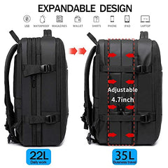 Red Lemon Titan Ultrafit Plus Bange Series 15.6-inch Laptop Bags Backpacks for Men and Women 45L Outdoor and Camping 3in1 Office Bags,Travelling,Backpack (With Bottle Holder), Black