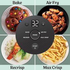 Ninja Crispi 1700W CleanCrisp Glass Air Fryer | 1.4L & 3.8L containers, Microwave, Freezer and PFAS Safe, Non-Toxic Glass Portable Cooking System with 2 year Warranty