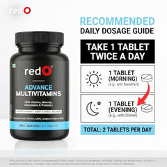 redO Advanced Multivitamin Energy Wellness Blend 120 Tablets