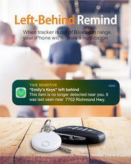 Reyke Air Tracker Tag for iOS, Pair with Apple Find My App, Tracking Device for Luggage, Keys, Backpack, Wallet, IP67 Waterproof, Replaceable Battery, White