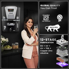 Proven Jupiter RO Water Purifier for Home, 12L | RO+UF+UV with Copper, Zinc & Alkaline, TDS Adjuster, ISI Certified, Borewell & Hard Water.