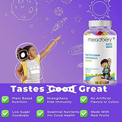Meadbery Multivitamin Calcium Combo Gummy Bears Glutenfree Formula With Minerals And Vitamins B C D E B12 B6 For Kids Bone Health Growth Kids Bone Teeth Health 30+30 Tasty Gummies