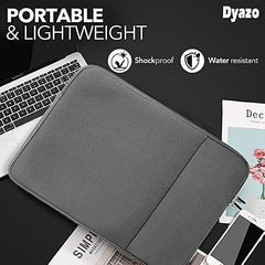 Dyazo 13-13.3" inch Laptop Sleeve case Cover Bag Compatible for All Notebooks Such as Mac Book Pro or Air 2023-2021 M2 M1 with Front Accessories Pocket Neoprene Black