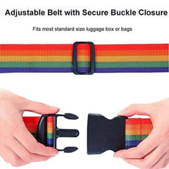 SYGA 1piece Cross Luggage Straps Set, Colorful Adjustable Heavy Duty Long Suitcase Belts