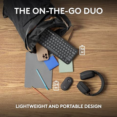 Logitech Pebble 2 Combo, Wireless Keyboard and Mouse, Quiet and Portable, Customisable, Logi Bolt, Bluetooth, Easy-Switch for Windows, macOS, iPadOS, Chrome -