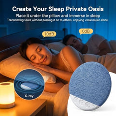 Pillow Speaker for Sleeping, Mini Bluetooth Under Pillow Speaker with White Noise & 30/60/90 Min Timer, Slim Wireless Sleep Music Speaker with USB-C Port for Bedtime Audio
