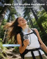 ARCTICOOL Portable Mini Fan - Rechargeable Hand Fan with 3 Adjustable Speeds, 2000mAh Battery, Lightweight Design, Low Noise, and Easy Portability for Indoor and Outdoor Use (Deep Black)