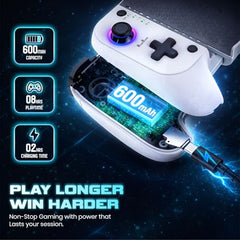 PunnkFunnk Gaming Controller Lite Wireless Bluetooth Gamepad for Android, iOS, PC & Smart TV with Turbo Function, Ergonomic Grip, Rechargeable Battery (X1 Pro Wired)