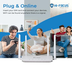 HI-Focus LTE 4G Sim Router|Support 4G or 5G Sim All Carrier|Upto 150 MBPS Speed|Long Range Coverage 150 Mbps 4G Router |Ethernet|2.4Ghz WiFi| (White, Single Band)… (HF-R1100T-4G)