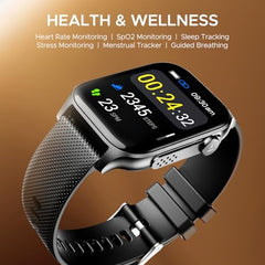 boAt Ultima Ember smartwatch with 1.96” AMOLED Display, AOD, Personalized Fitness Nudges, Functional Crown,100+ Sports Modes, Create Your Own Watchface, smartwatch for man and Woman (Steel Black)