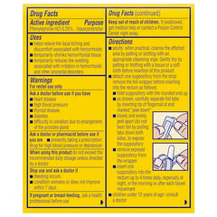Preparation H Pfizer Prep H Suppositories- 12 Count