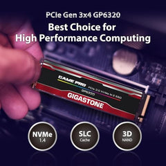 Gigastone 【NAS Certified】 High Endurance M.2 SSD 2TB (2-Pack) for Data Cache and Fast Boot, NVMe PCIe Gen3 Up to 2600MB/s, TLC Flash with SLC Caching, 24/7 Reliable for Gaming/PC/NAS, 5-Year Warranty