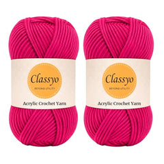 Classyo Acrylic Yarn for Crocheting (100gms x 1 Ball, 4ply) | Soft Wool Crochet Thread | Acrylic Hand Knitting Yarn | Wool for Crochet | For Sweater, Scarf, Hat, Baby Clothes, Purse, Gift Bags and DIY Crafts (Butter, Pack of 1)