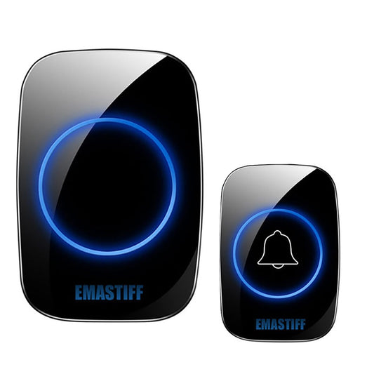 SYGA Doorbell Wireless Household Battery Type DC Full Battery Unplugged Wireless Doorbell One Drag One Waterproof(SQUARE-ONE-TRANSMITER)