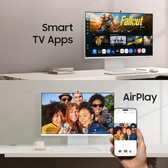 Samsung 32" (80 cm) 4K M7 Vision AI Smart Monitor|UHD 3840 x 2160|Smart TV Experience with AI|Type-C|Apple AirPlay|Gaming Bar|Remote|Speakers|Wi-Fi|Bluetooth|AI Picture & Sound|LS32FM701UWXXL|White