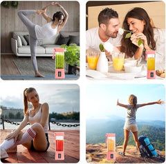 New Portable Electric Nail Drill Juicer 380ML USB Rechargeable Blender Heavy Duty Juicer, 6 Blades, Mini Handheld Fruit Hand Mixer for Home & Outdoor Use (Multicolor)